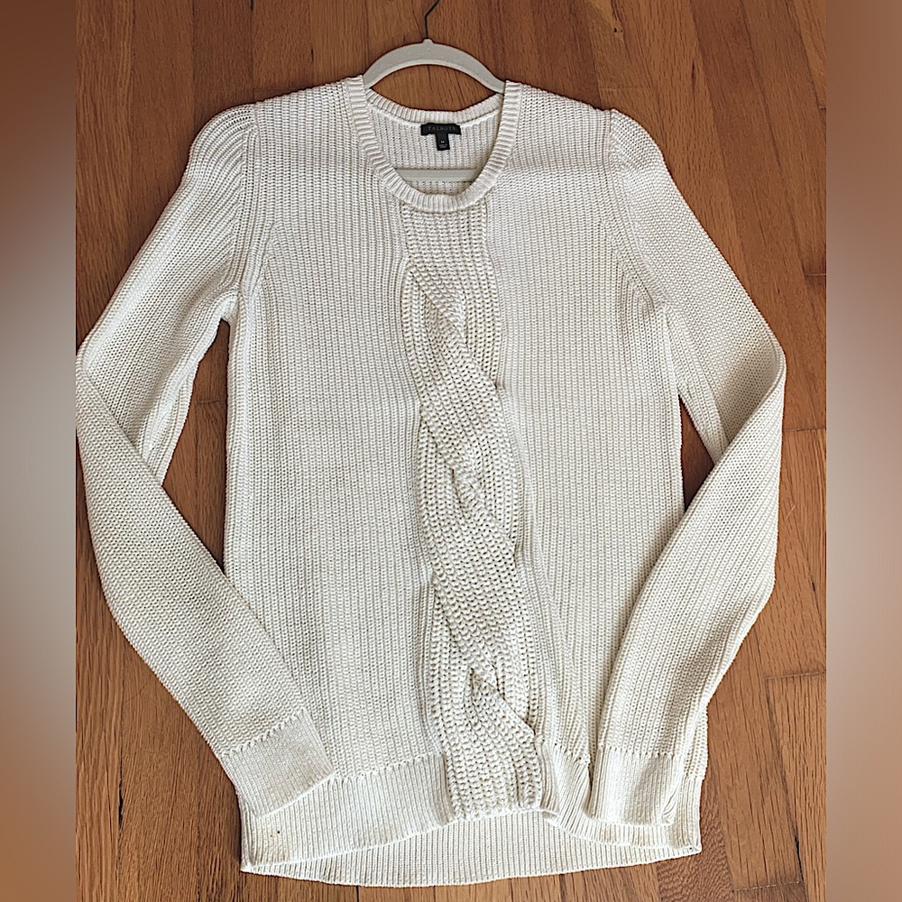 Talbots Chunky Cable Knit Cotton Sweater